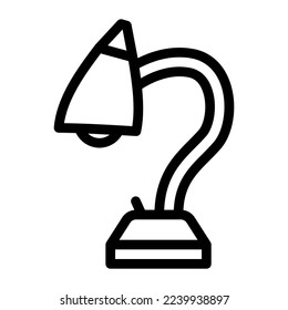 desk table lamp line icon vector. desk table lamp sign. isolated contour symbol black illustration