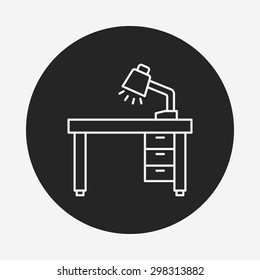 desk table line icon