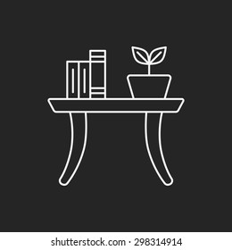 desk table line icon