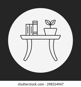 desk table line icon