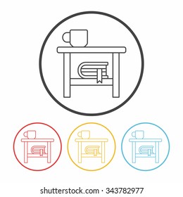 desk table line icon