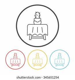 desk table line icon