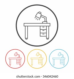 desk table line icon