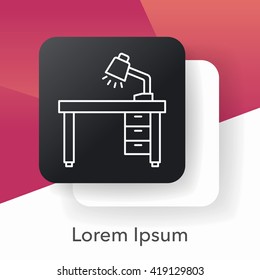 desk table line icon
