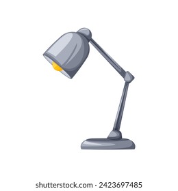 Desk table reading lamp, cartoon vector illustration, isolated white background