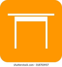 Desk, table, wooden icon vector image.Can also be used for furniture design. Suitable for mobile apps, web apps and print media.