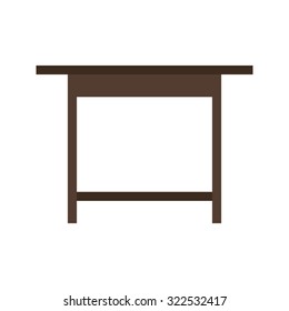 Desk, table, wooden icon vector image.Can also be used for furniture design. Suitable for mobile apps, web apps and print media.