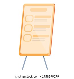 Desk task schedule icon. Cartoon of Desk task schedule vector icon for web design isolated on white background
