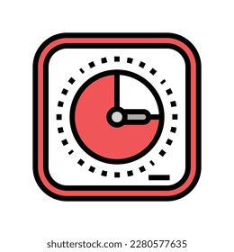 Schreibtisch-Timer Küchenherd Symbol Vektorgrafik. Schreibtisch-Timer Küchenherd-Zeichen. einzelne Symbolillustration