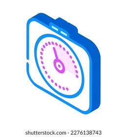 desk timer kitchen cookware isometric icon vector. desk timer kitchen cookware sign. isolated symbol illustration