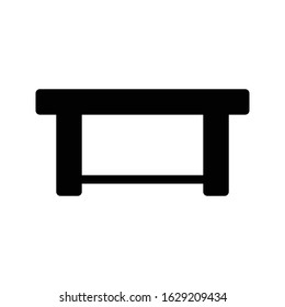 desk vector glyph flat icon 