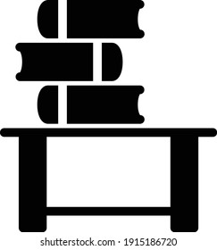 icono de plano de glifo vector de escritorio