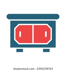 Desk Vector Glyph Two Color Icons For Personal And Commercial Use.
