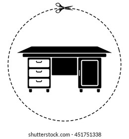 desk vector icon