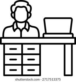 Icono de Vector de escritorio. Se puede utilizar para aplicaciones de impresión, móviles y de Web.