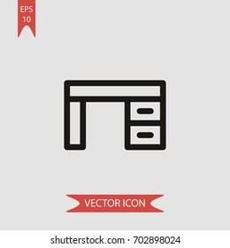 Desk vector icon illustration symbol