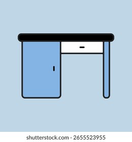 Icono de Vector de escritorio. Letrero de escritorio de oficina. Símbolo del gráfico para el diseño de los muebles, del Sitio web y de los App, logotipo, App, UI