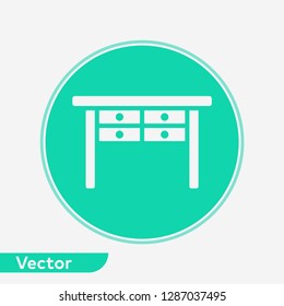 Desk vector icon sign symbol