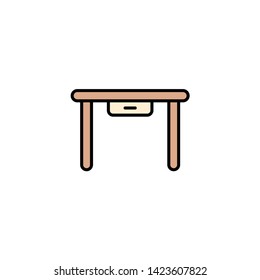 Desk vector icon sign symbol