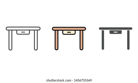 Desk vector icon sign symbol