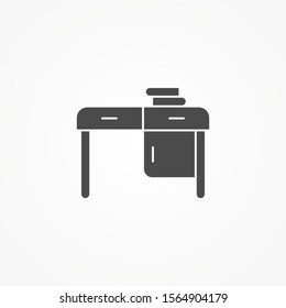 Desk vector icon sign symbol