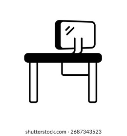 Icono de Vector de escritorio ilustración de stock