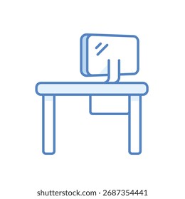 Ilustração de stock de ícone de vetor de mesa