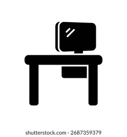 Icono de Vector de escritorio ilustración de stock