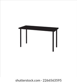 Desk vector icon. Table vector illustration flat design