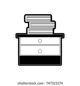 desk vector illustration
