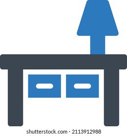 Desk Vector illustration on a transparent background.Premium quality symmbols.Glyphs vector icon for concept and graphic design.