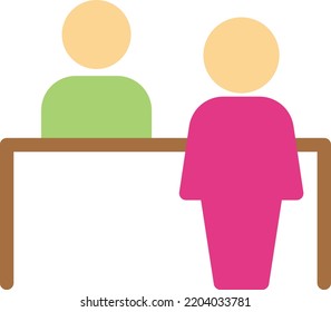 Desk Vector illustration on a transparent background.Premium quality symbols. Line Color vector icon for concept and graphic design.