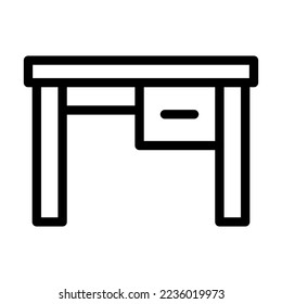 Desk Vector Line Icon Design