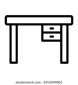 Diseño de iconos de línea de Vector de escritorio