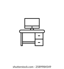 Desk Vector line icon icons design