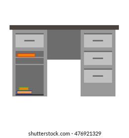desk, vector, work, table, design, office, object, illustration, graphic