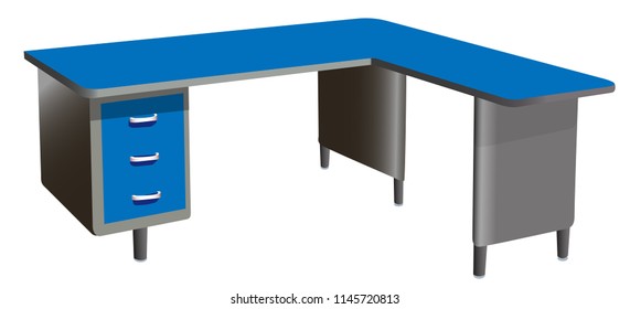 desk with white background