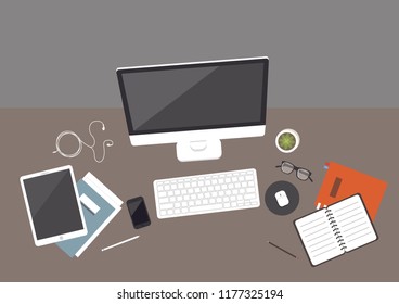 desk work place