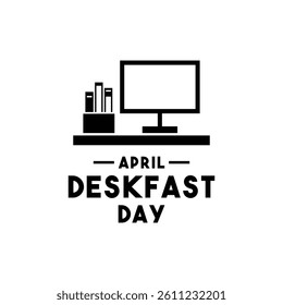 Deskfast Day. April. Flat design vector. Eps 10.