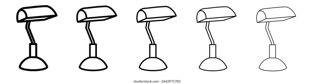 desklamp icon Flat design on isolated background