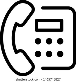 Deskphone business telephone with intercom facility layout