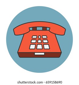 Deskphone flat line icon