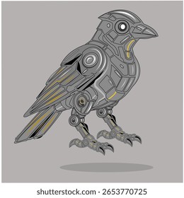 Deskripsi:
Industrial-style bird with detailed steel texture. Ideal for steampunk, heavy machinery themes, or dark fantasy projects. Bold design mixing nature with raw metal aesthetics
