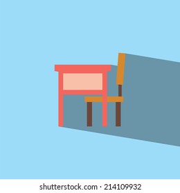 desks flat icon  vector illustration eps10  