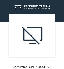 desktop access disabled icon design vector illustration, monitor screen symbol