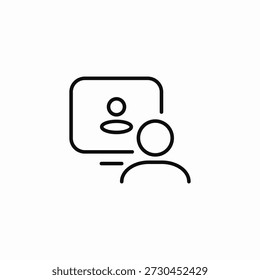 desktop account view icon sign vector