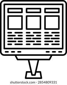 Desktop Application Vector Flat Icon