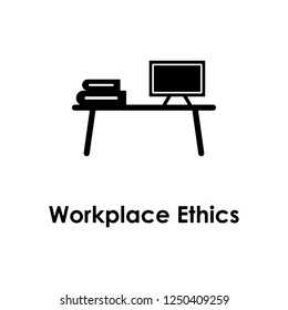 desktop, book, pc, workplace ethics icon. Element of business icon for mobile concept and web apps. Detailed desktop, book, pc, workplace ethics icon can be used for web and mobile