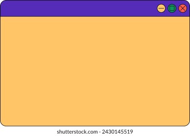 Desktop browser and dialog window templates. Computer user interface elements
