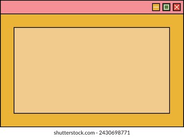 Desktop browser and dialog window templates. Computer user interface elements